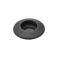 1/2" HOLE SIZE BLACK POLYETHYLENE DEPRESSED CENTER PLUG BUTTON