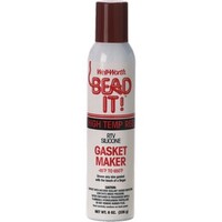WELL-WORTH "BEAD-IT RED" HI-TEMP AEROSOL RTV SILICONE AND GASKET MAKER 8 OUNCE CAN