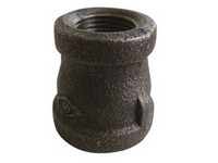 1/2" N.P.T. X 1/4" N.P.T. REDUCING COUPLING BLACK IRON PIPE FITTING SCHEDULE 40