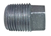 1-1/4" N.P.T. SQUARE PIPE PLUG BLACK IRON PIPE FITTING SCHEDULE 40