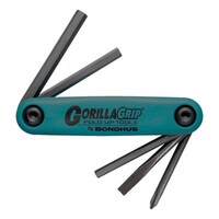 PH #1, #2; SLOTTED 1/8", 3/16", 1/4" GORILLA GRIP FOLD UP SET PROGUARD FINISH