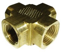 1/4" N.P.T. FEMALE CROSS FITTING BRASS (3950-4)