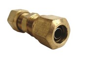 1/4" D.O.T. AIR BRAKE COMPRESSION UNION  FOR NYLON TUBING BRASS FITTING (1462-4)