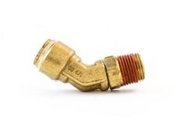 1/4" D.O.T. AIR BRAKE X 1/4" N.P.T. PUSH-IN 45* MALE SWIVEL ELBOW FITTING BRASS (2480-4-4)