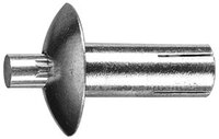 1/4" X 15/32" BRAZIER HEAD DRIVE-IN SOLID ALUMINUM RIVET