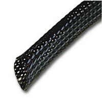 1" I.D. BLACK TECHFLEX "CLEANCUT" FRAY RESISTANT SLEEVING 50' SPOOL