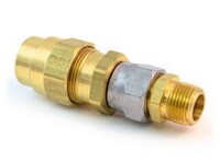 3/8" D.O.T. AIR BRAKE X 1/4" N.P.T. SWIVEL CONNECTOR BRASS FOR H338 HOSE