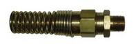 3/8" D.O.T. AIR BRAKE X 1/2" N.P.T. MALE CONNECTOR WITH SPRING GUARD BRASS (015535)