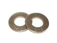 1/4" SAE FLAT WASHER GRADE 8 ZINC & YELLOW USA MADE