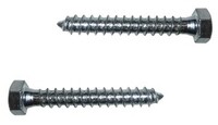 1/4" X 1" HEX LAG SCREW ZINC PLATED