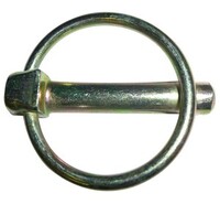 5/16" O.D. X 1-9/16" LONG LYNCH PIN WITH RING YELLOW ZINC PLATED