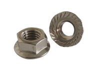 M8-1.25 STAINLESS STEEL SERRATED FLANGE LOCKING NUT A2-70