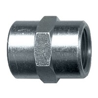 1/2" N.P.T. FEMALE PIPE COUPLING STEEL ZINC PLATED