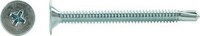 #10-24 X 1" PHILLIPS WAFER HEAD SELF-DRILLING SCREW WITH WEATHER RESISTANT COATING